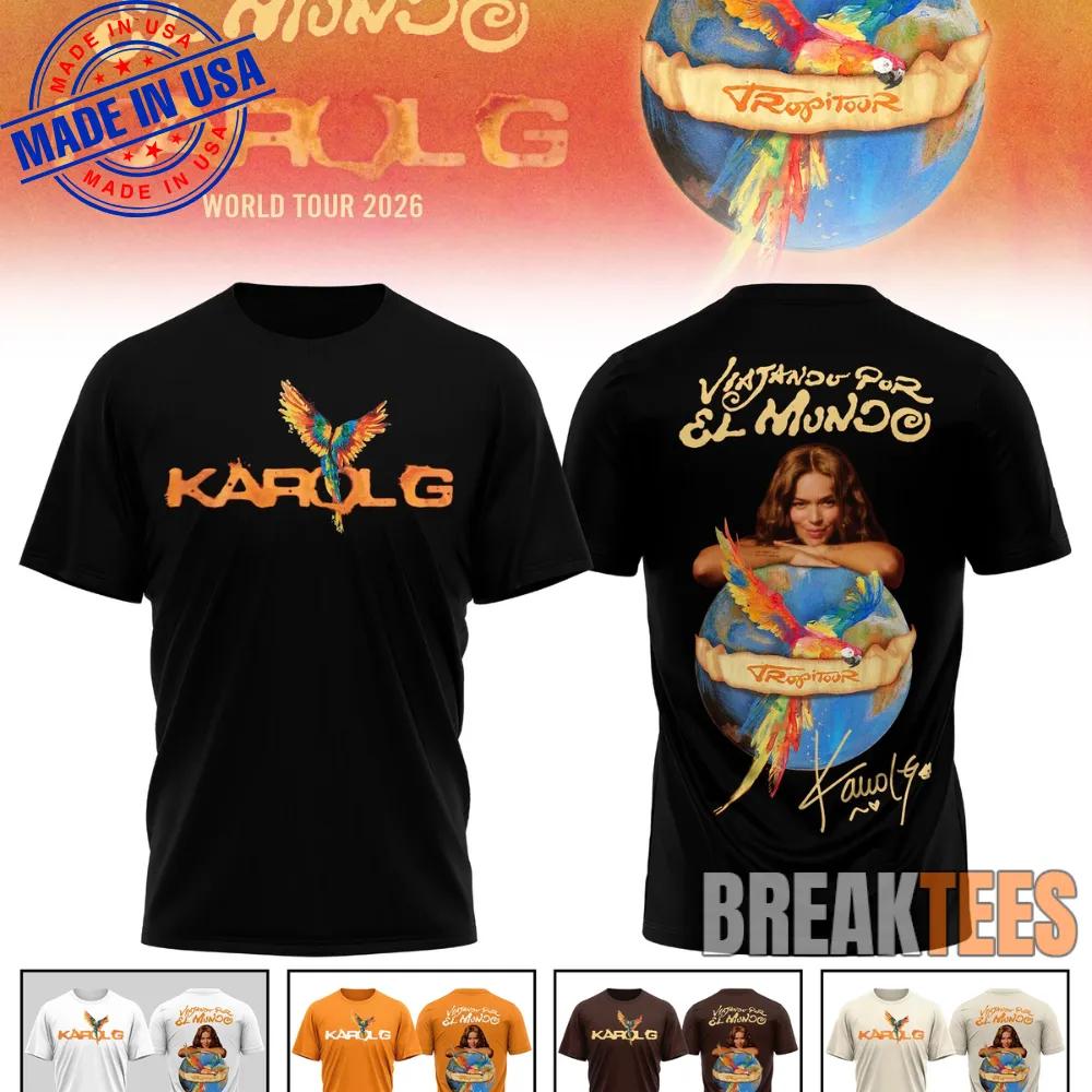 Viajando Por El Mundo Tropitour 2026 Limited Edition Shirt Unisex T-shirt, Sweatshirt, Hoodie, Long Sleeve Tee - T-Shirt, Sweatshirt, Hoodie