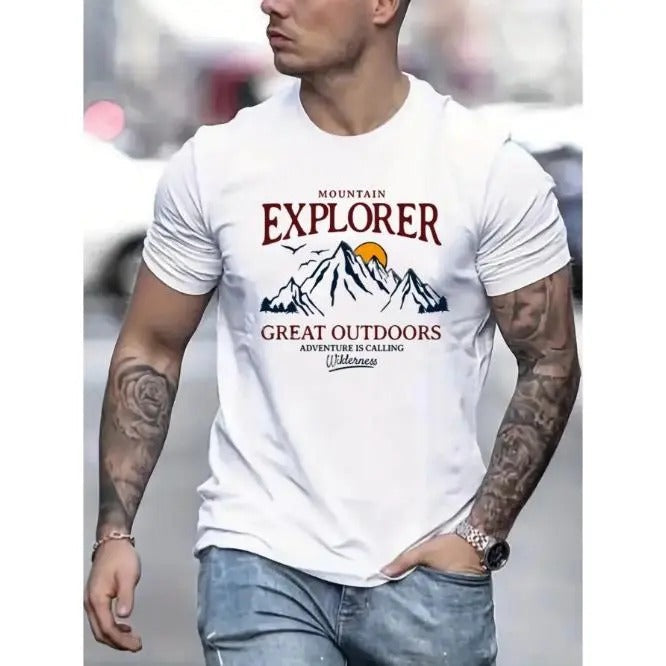 Vibrant Mountain Print Crew Neck Short Sleeve Casual - Adult & Kids T-Shirts, Sweatshirts & Hoodies apparel design preview 1