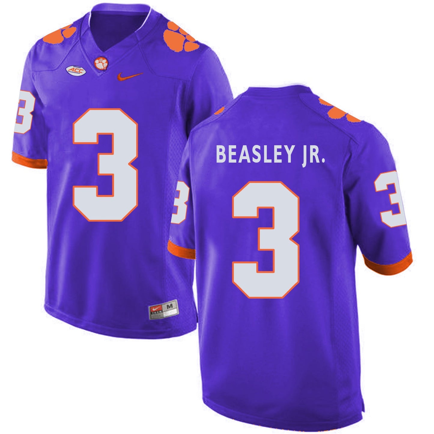 Vic Beasley Jr.3 Purple College Football Jersey football jersey product view 1