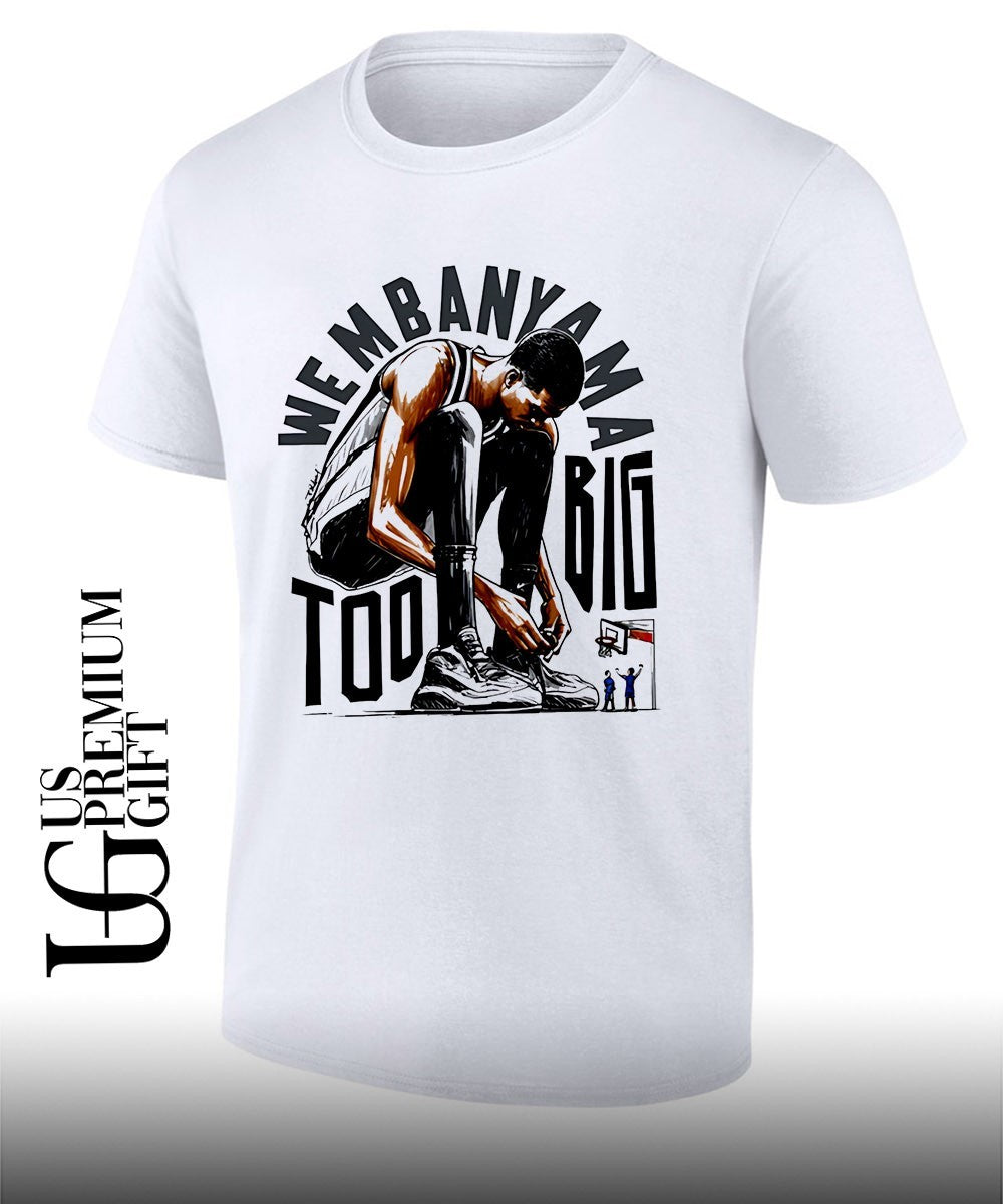 Victor Wembanyama San Antonio Spurs Basketball Too Big art cartoon shirt Unisex T-shirt, Sweatshirt, Hoodie, Long Sleeve Tee - T-Shirt, Sweatshirt, Hoodie
