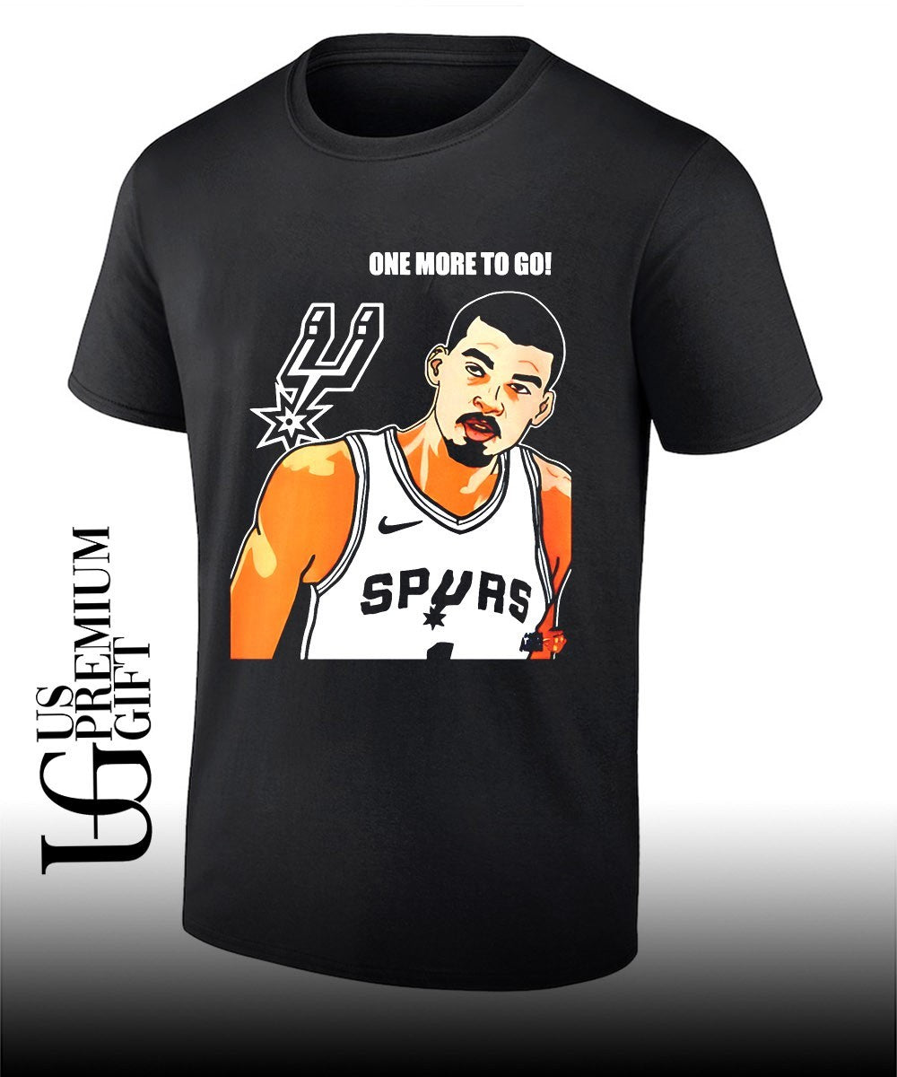 Victor Wembanyama San Antonio Spurs NBA One More to Go shirt Unisex T-shirt, Sweatshirt, Hoodie, Long Sleeve Tee - T-Shirt, Sweatshirt, Hoodie