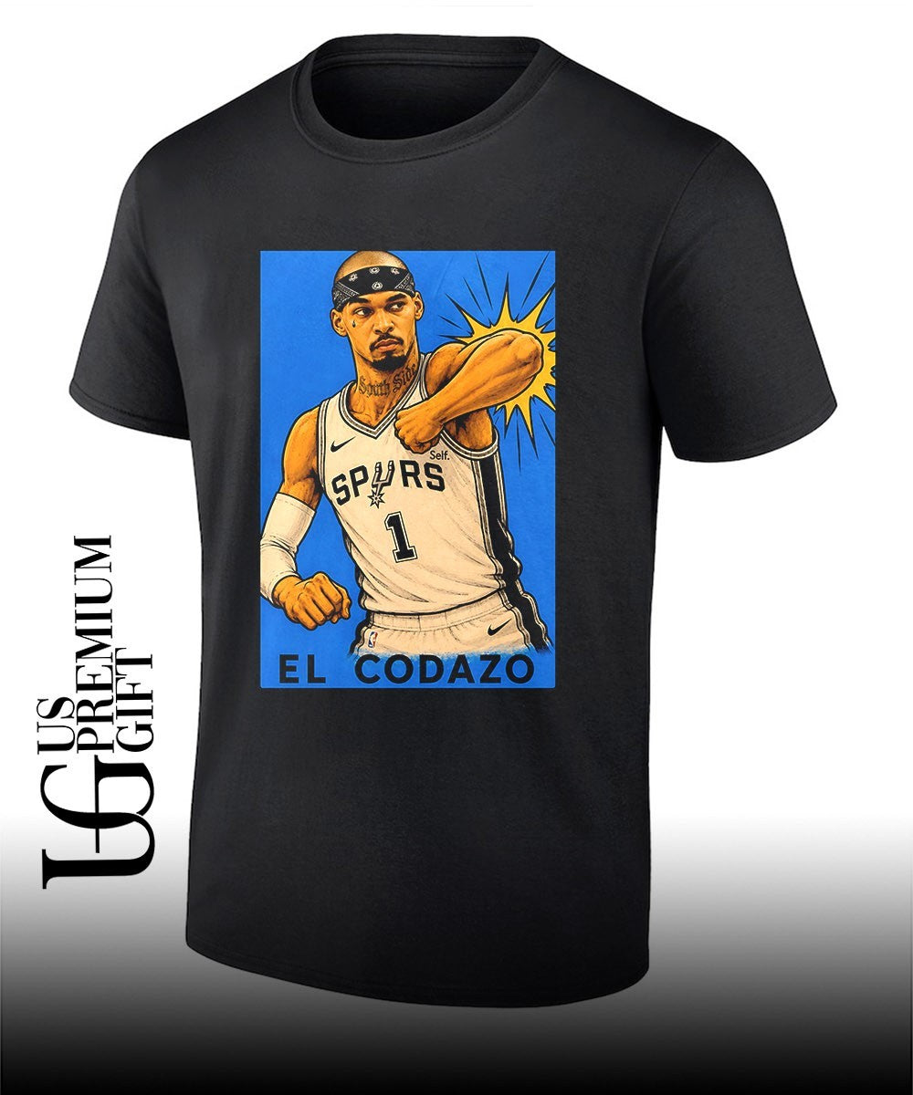 Victor Wembanyama San Antonio Spurs basketball elbowing El Codazo shirt Unisex T-shirt, Sweatshirt, Hoodie, Long Sleeve Tee - T-Shirt, Sweatshirt, Hoodie