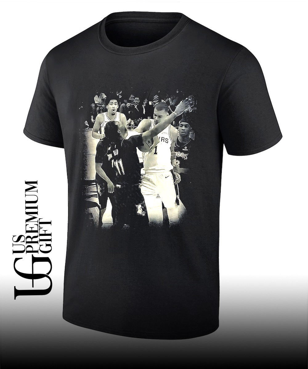 Victor Wembanyama San Antonio Spurs elbowing Naz Reid shirt Unisex T-shirt, Sweatshirt, Hoodie, Long Sleeve Tee - T-Shirt, Sweatshirt, Hoodie