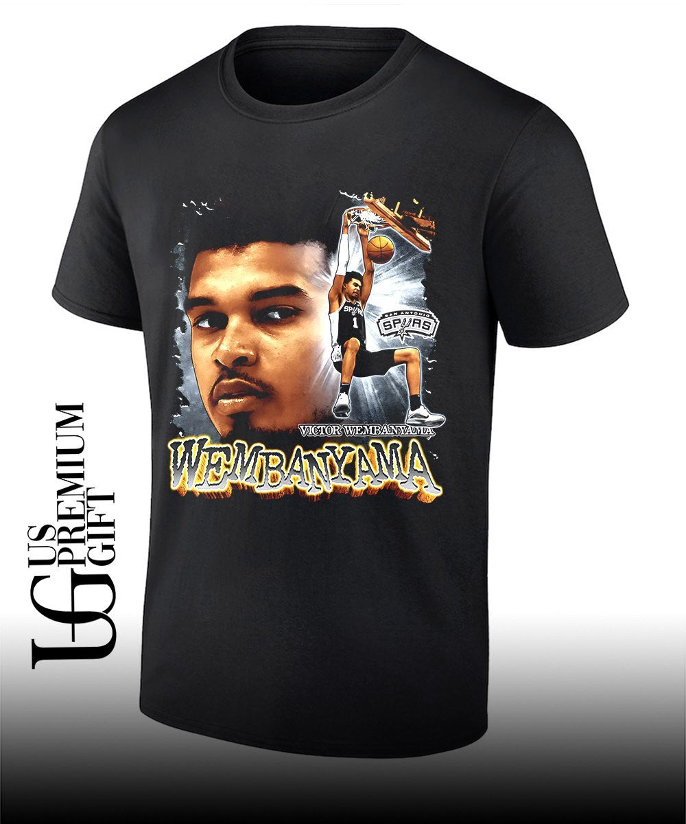Victor Wembanyama player San Antonio Spurs Wembanyama portrait dunk shirt Unisex T-shirt, Sweatshirt, Hoodie, Long Sleeve Tee - T-Shirt, Sweatshirt, Hoodie