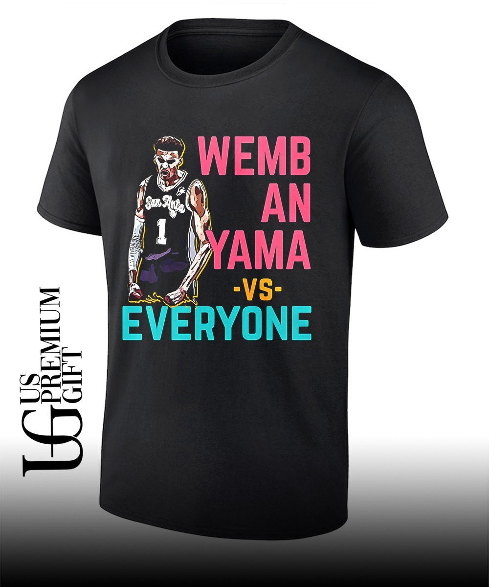 Victor Wembanyama vs Everyone San Antonio Spurs NBA 2026 shirt Unisex T-shirt, Sweatshirt, Hoodie, Long Sleeve Tee - T-Shirt, Sweatshirt, Hoodie