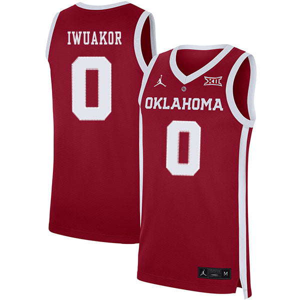 Victor Iwuakor 0 Red College Football Jersey football jersey product view 1