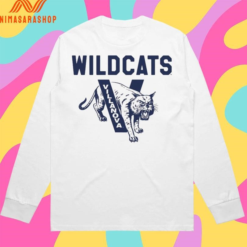 Villanova Wildcats Basketball Retro Mascot - Adult & Kids T-Shirts, Sweatshirts & Hoodies apparel design preview 3