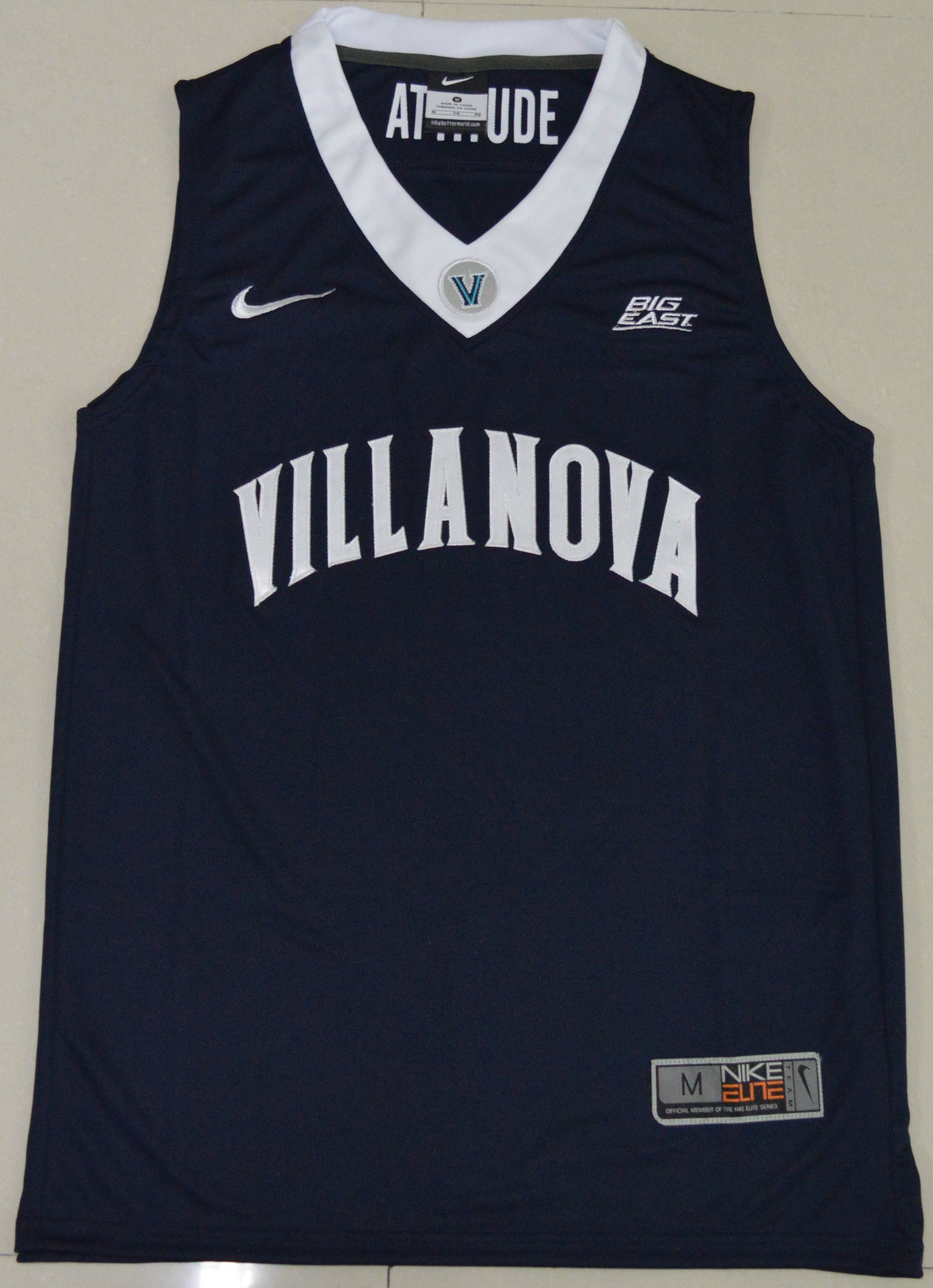 Villanova Basketball Blank Navy Front College Football Jersey football jersey product view 1