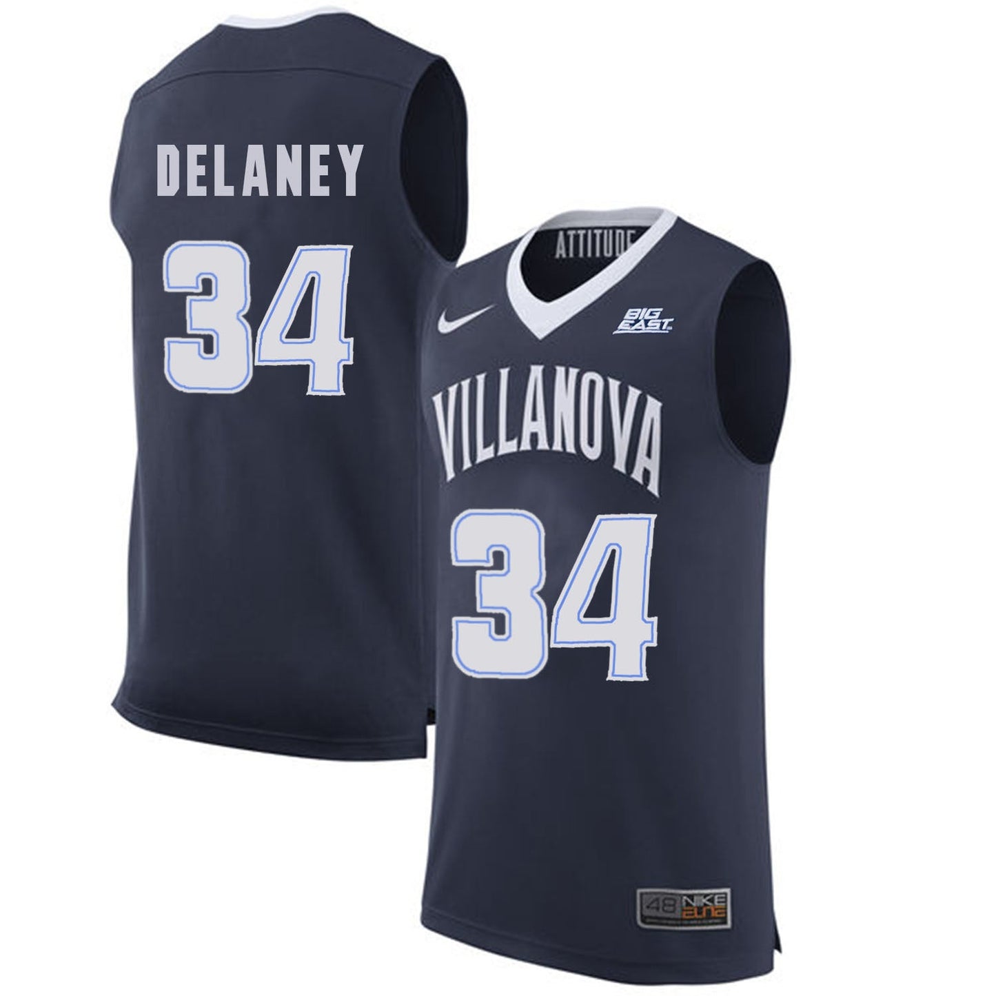 Villanova Wildcats Delaney 34 Navy College Football Jersey football jersey product view 1