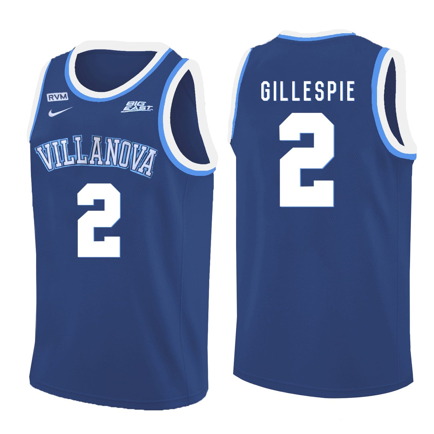 Villanova Wildcats Gillespie 2 Crew Neck Navy College Football Jersey football jersey product view 1