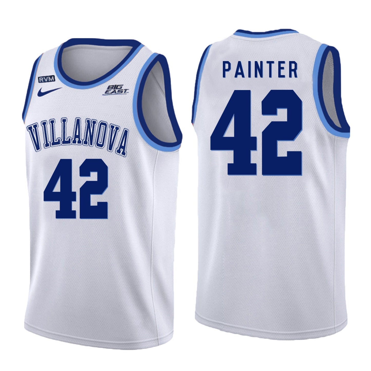 Villanova Wildcats Painter 42 Crew Neck White College Football Jersey football jersey product view 1
