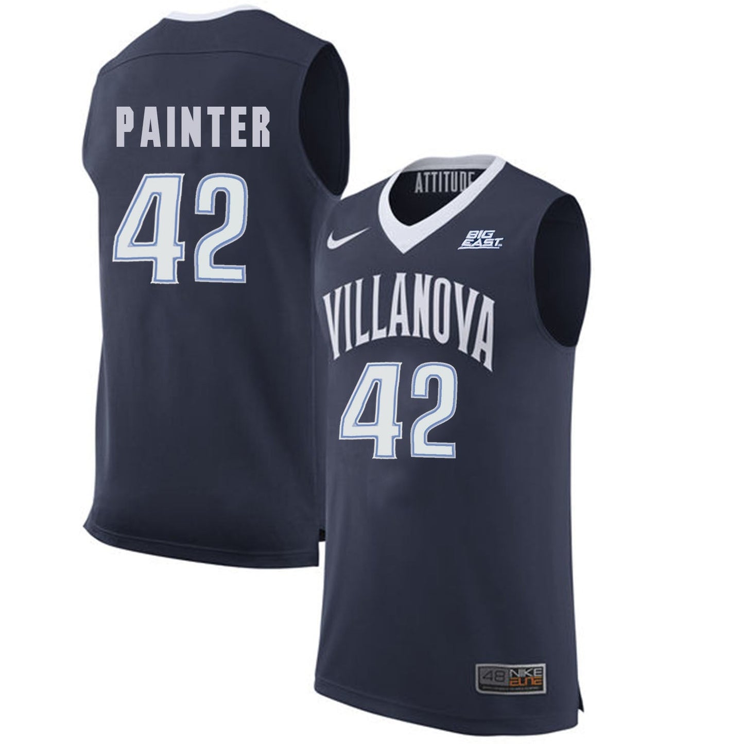 Villanova Wildcats Painter 42 Navy College Football Jersey football jersey product view 1