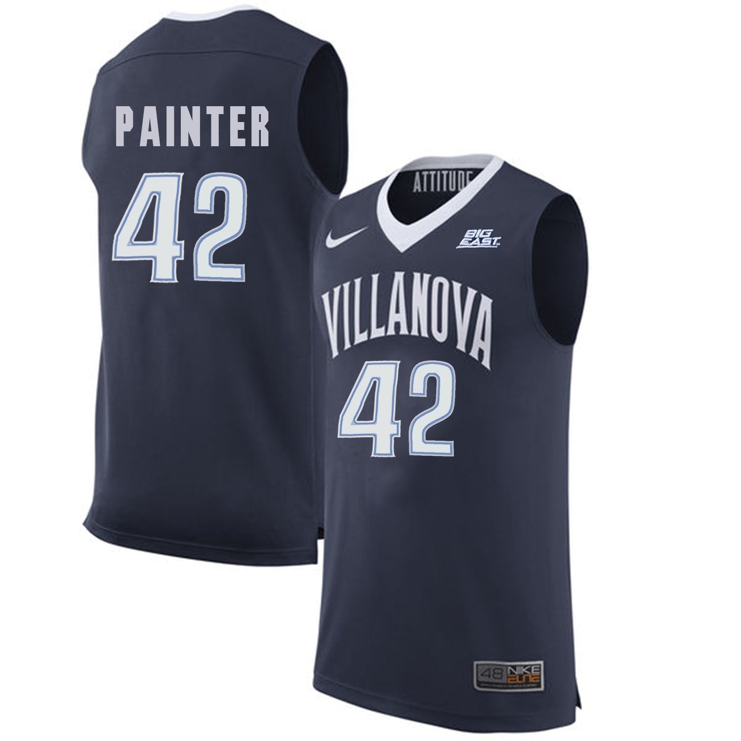 Villanova Wildcats Painter 42 Navy College Football Jersey football jersey product view 1