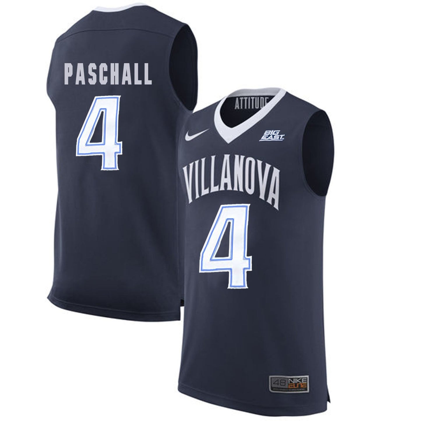 Villanova Wildcats Paschall 4 Navy College Football Jersey football jersey product view 1
