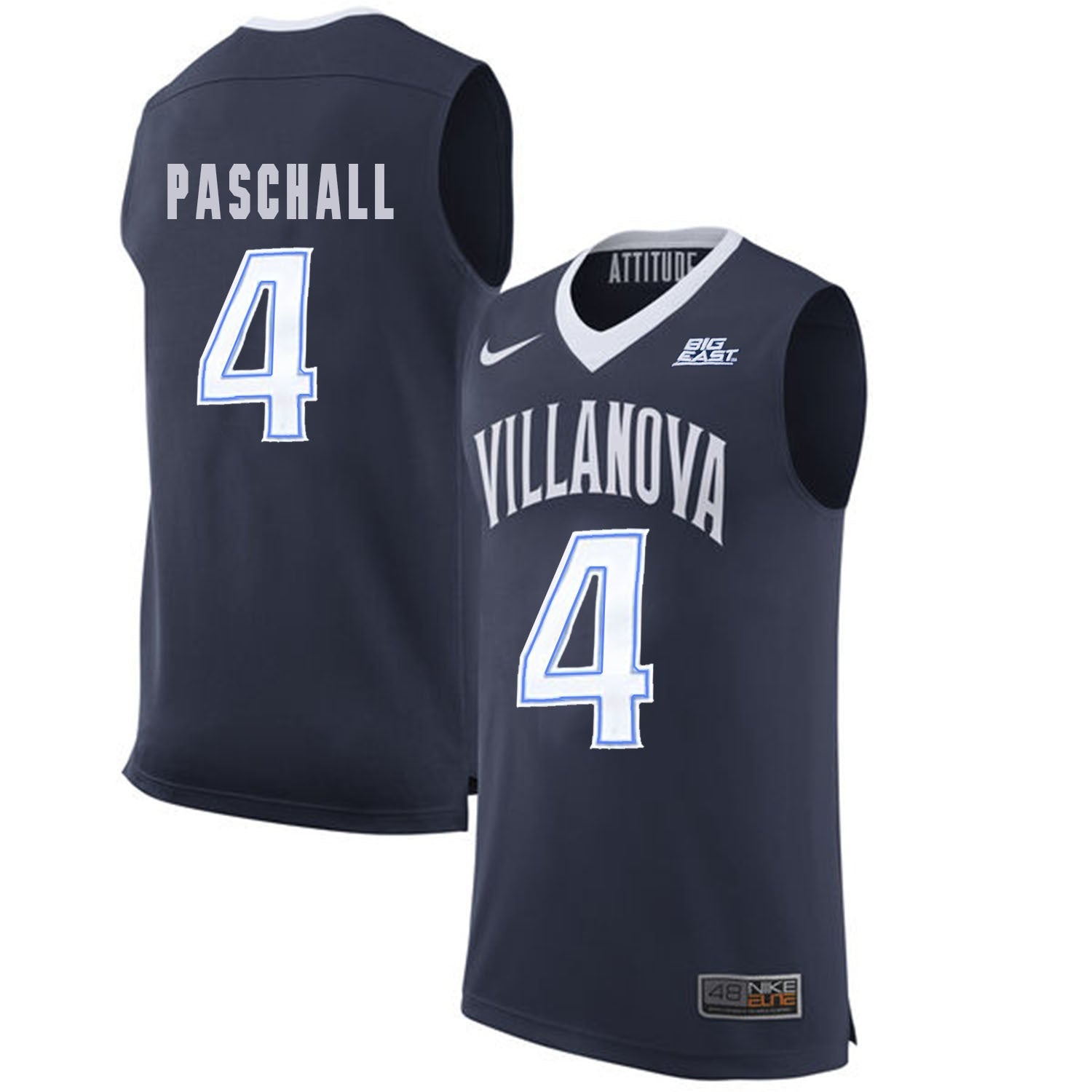 Villanova Wildcats Paschall 4 Navy College Football Jersey football jersey product view 1