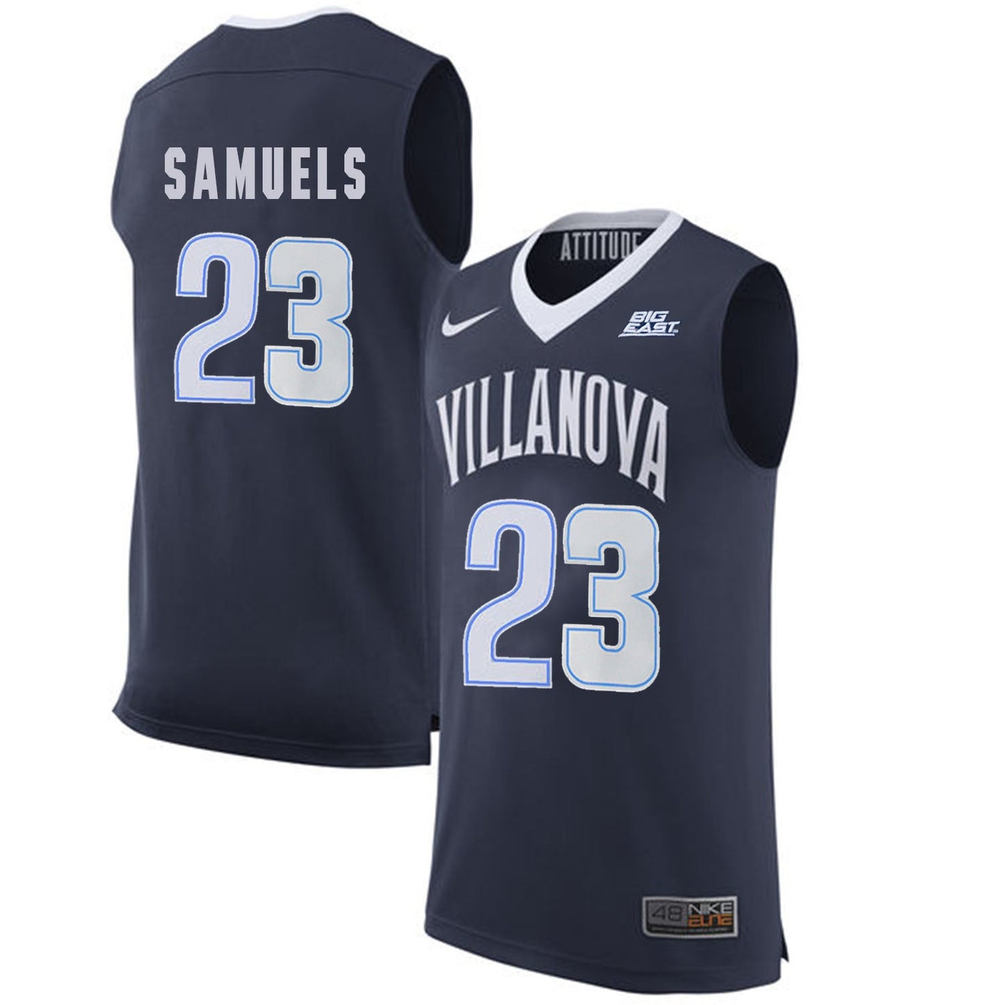 Villanova Wildcats Samuels 23 Navy College Football Jersey football jersey product view 1