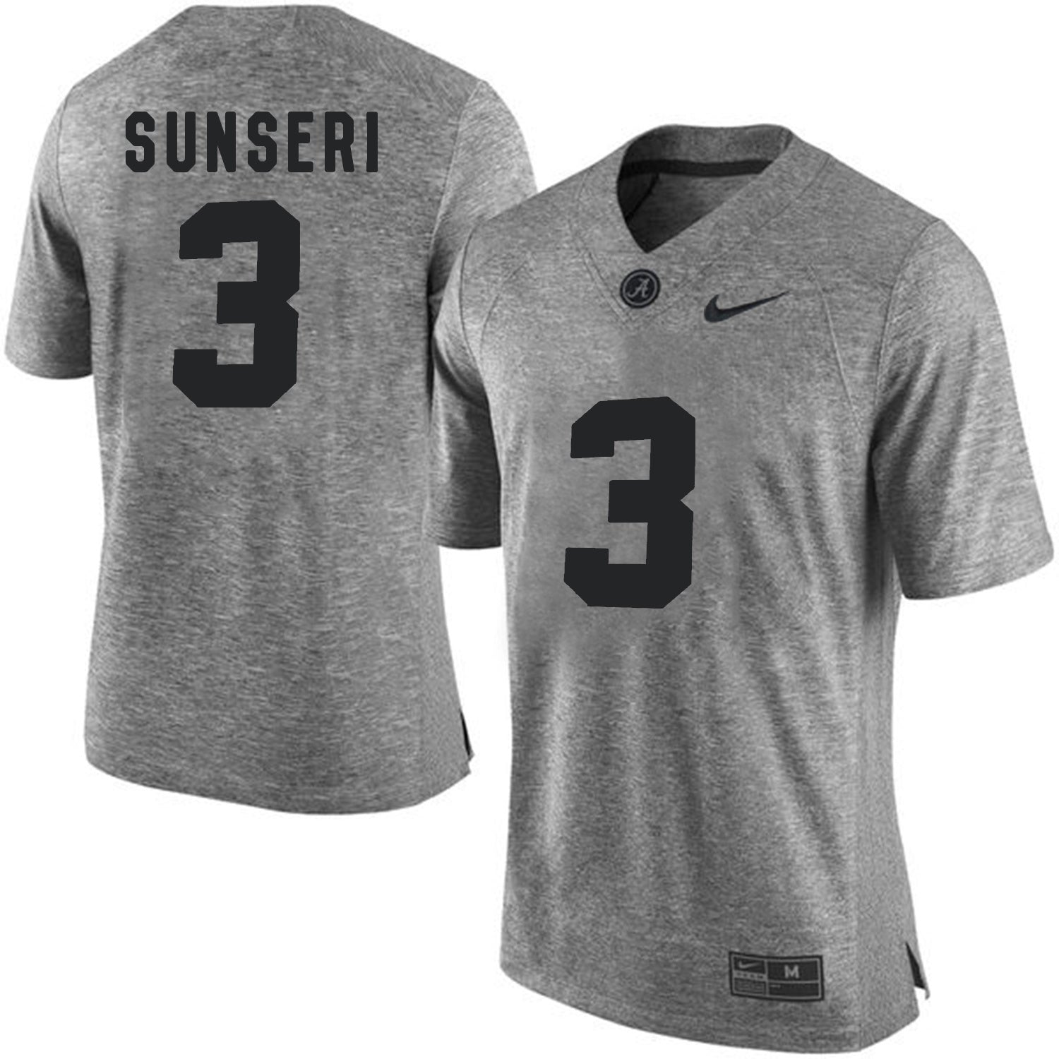 Vinnie Sunseri 3 Gray College Football Jersey football jersey product view 1