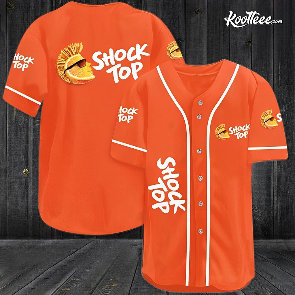 Vintage Shock Top Beer Baseball Jersey baseball jersey product view 1