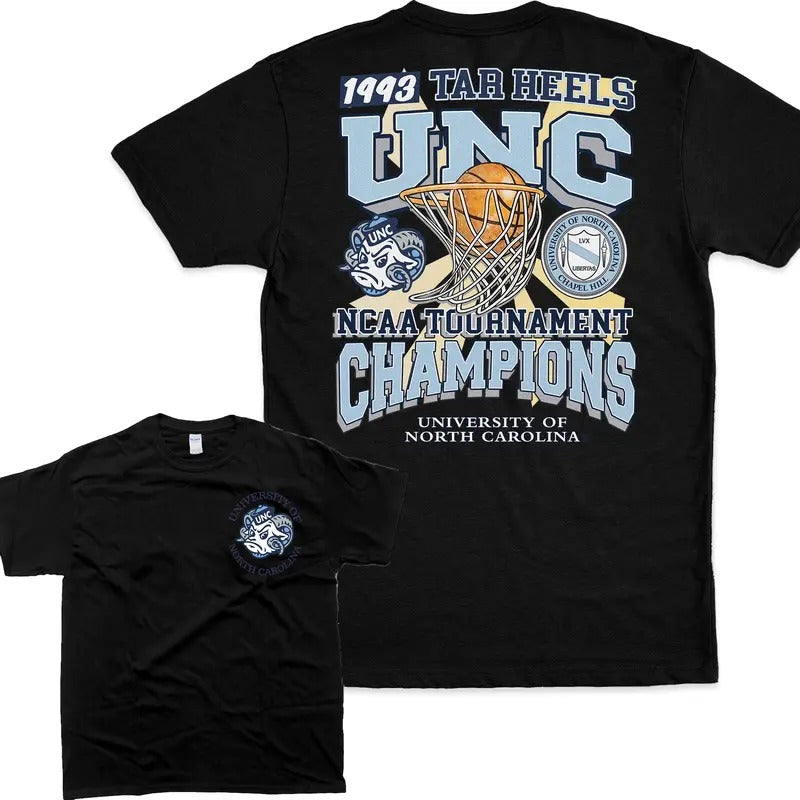 Vintage UNC 1993 University North Carolina Tournament - Adult & Kids T-Shirts, Sweatshirts & Hoodies apparel design preview 1