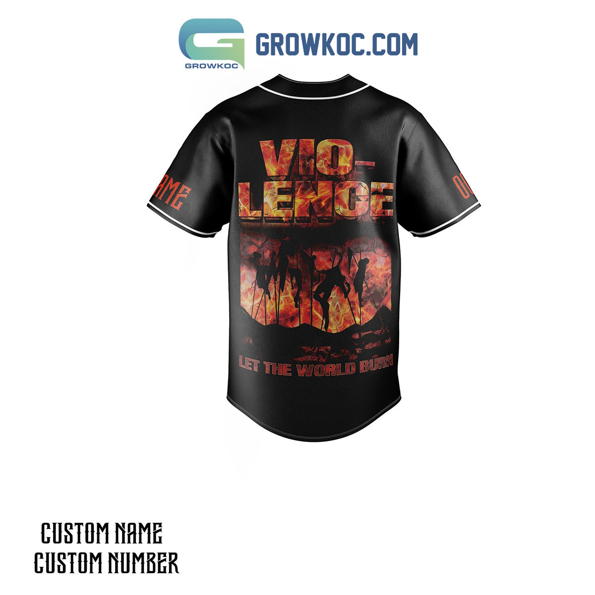 Vio-lence Let The World Burn Personalized Baseball Jersey baseball jersey product view 2