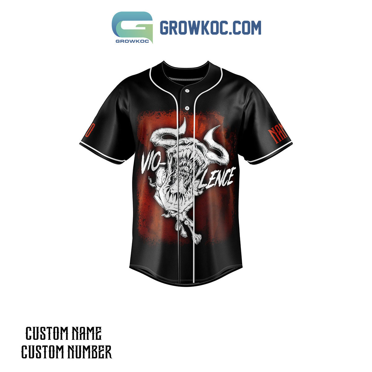 Vio-lence Let The World Burn Personalized Baseball Jersey baseball jersey product view 3