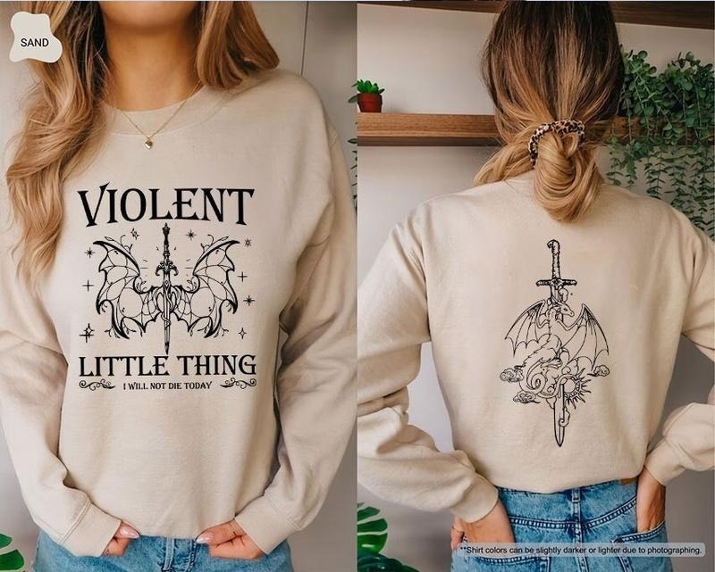 Violent Little Thing Fourth Wing Fan Dragon Rider - Adult & Kids T-Shirts, Sweatshirts & Hoodies apparel design preview 1