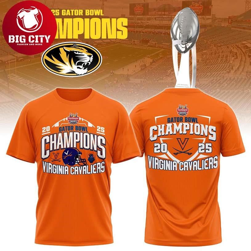 Virginia Cavaliers Football NCAA TaxSlayer Gator Bowl 2025 Two Sided Shirt Unisex T-shirt, Sweatshirt, Hoodie, Long Sleeve Tee - T-Shirt, Sweatshirt, Hoodie