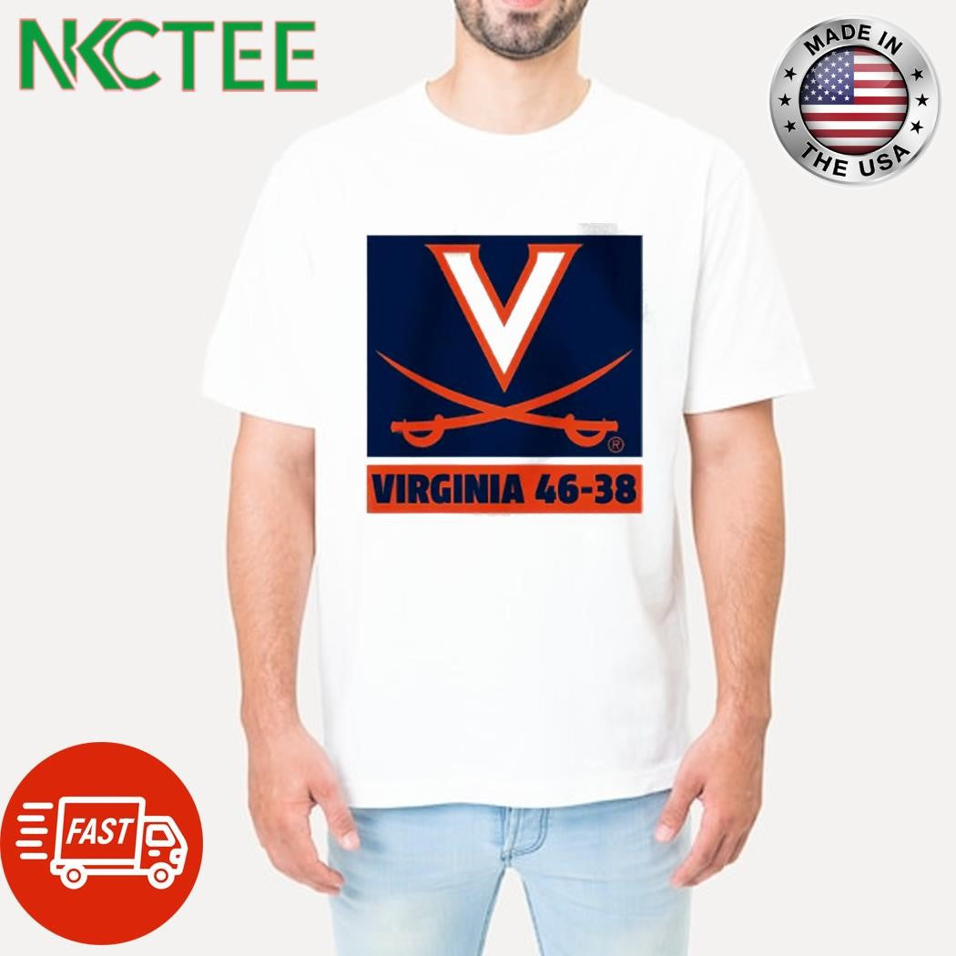 Virginia Cavaliers football logo 46-38 shirt Unisex T-shirt, Sweatshirt, Hoodie, Long Sleeve Tee - T-Shirt, Sweatshirt, Hoodie