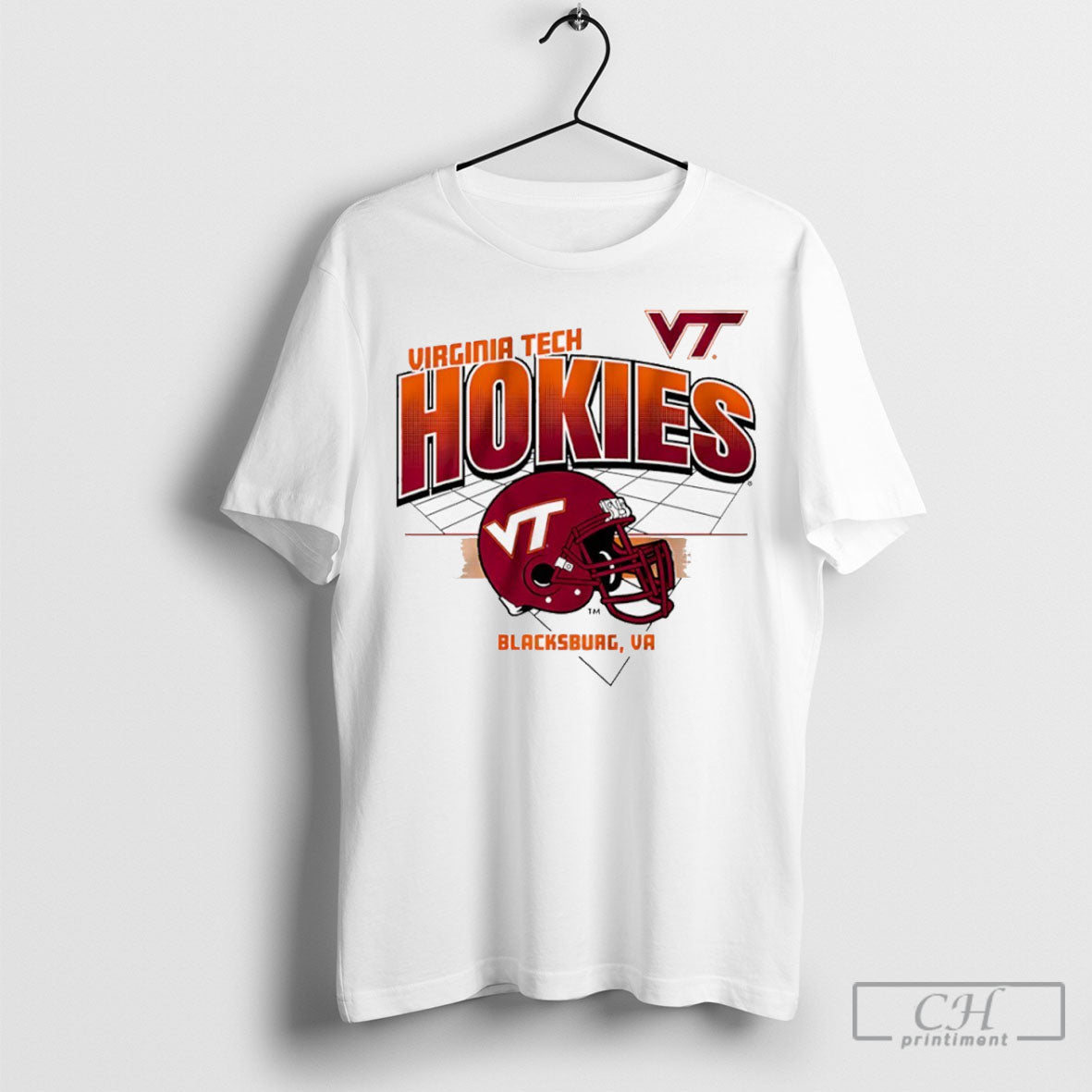 Virginia Tech Hokies Football Blacksburg Va Helmet Grid Shirt Tee Unisex T-shirt, Sweatshirt, Hoodie, Long Sleeve Tee - T-Shirt, Sweatshirt, Hoodie