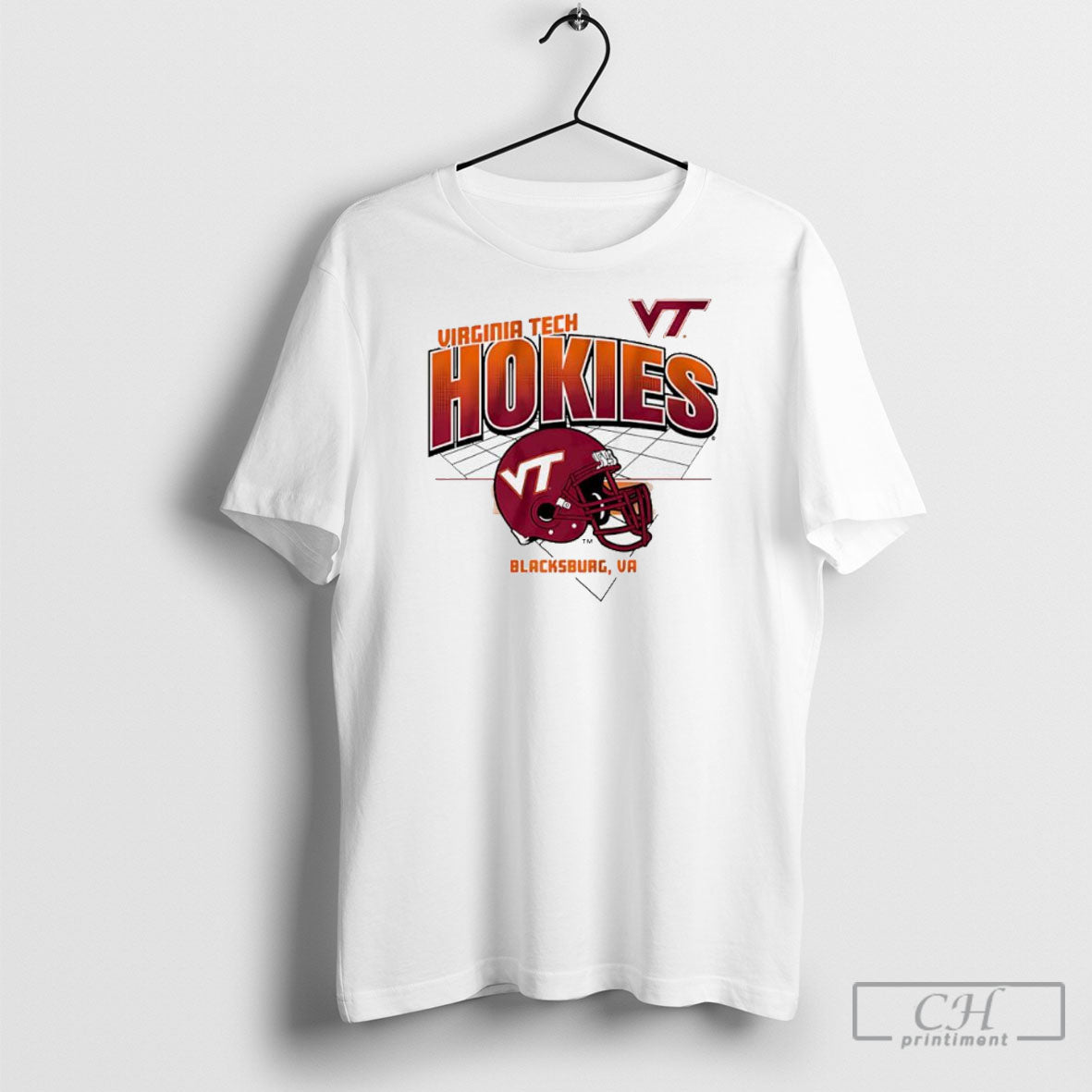 Virginia Tech Hokies Football Helmet Grid Blackburg Virginia Unisex T-shirt, Sweatshirt, Hoodie, Long Sleeve Tee - T-Shirt, Sweatshirt, Hoodie