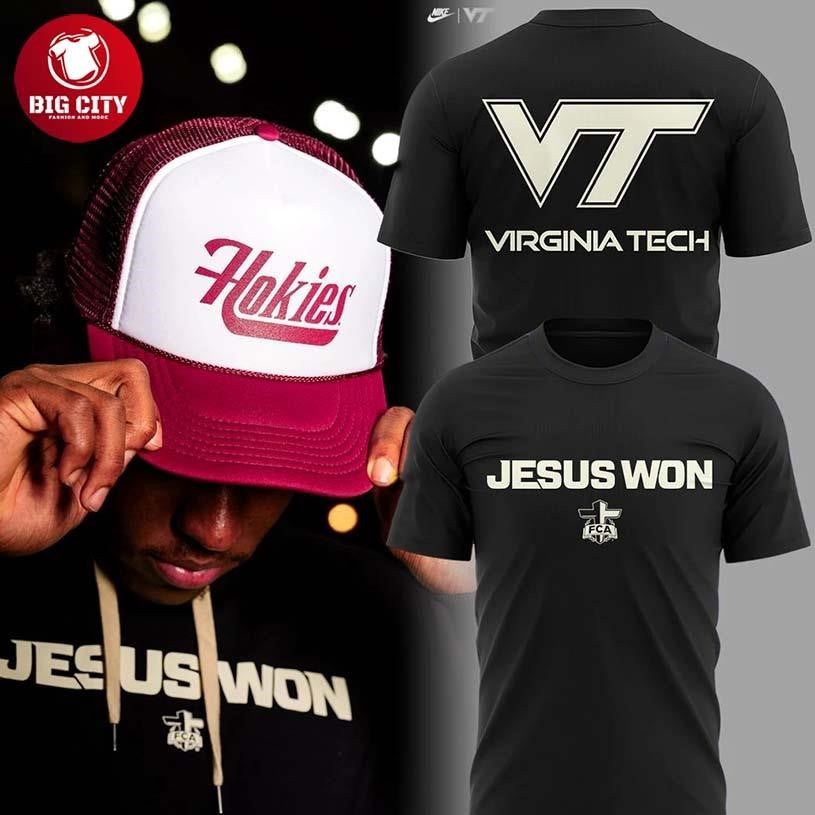 Virginia Tech Hokies x Jesus Won Two Sided Shirt Unisex T-shirt, Sweatshirt, Hoodie, Long Sleeve Tee - T-Shirt, Sweatshirt, Hoodie