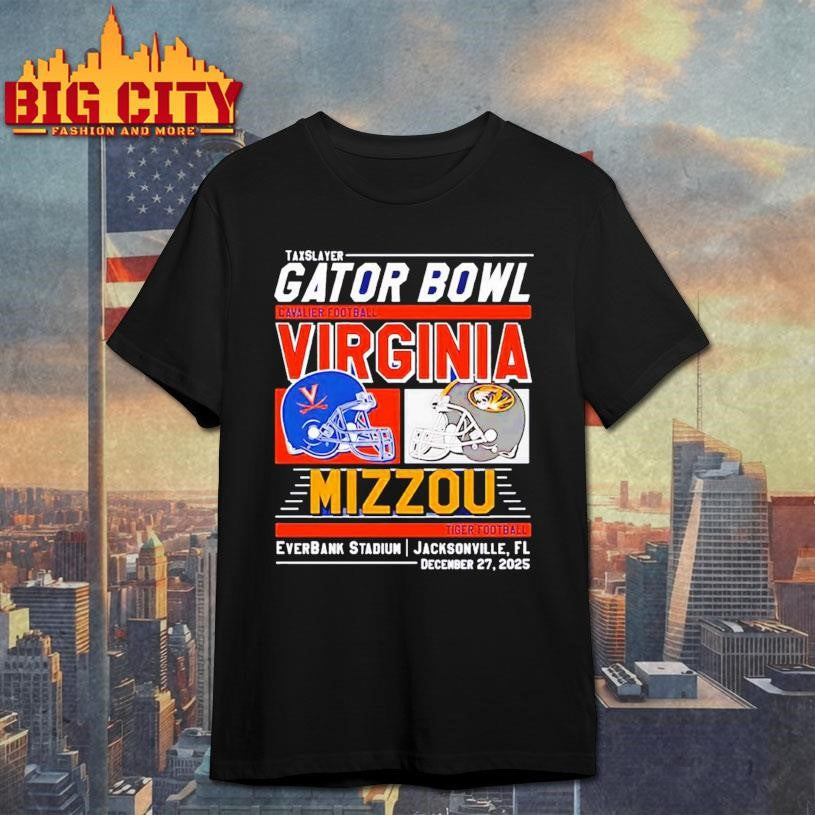 Virginia vs Missouri Tigers 2025 Gator Bowl helmets Shirt Unisex T-shirt, Sweatshirt, Hoodie, Long Sleeve Tee - T-Shirt, Sweatshirt, Hoodie