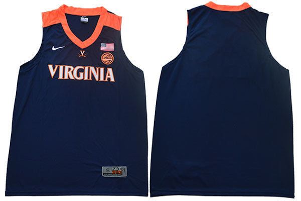 Virginia Cavaliers Blank Navy College Football Jersey football jersey product view 1
