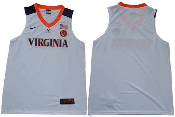 Virginia Cavaliers Blank White College Football Jersey football jersey product view 1