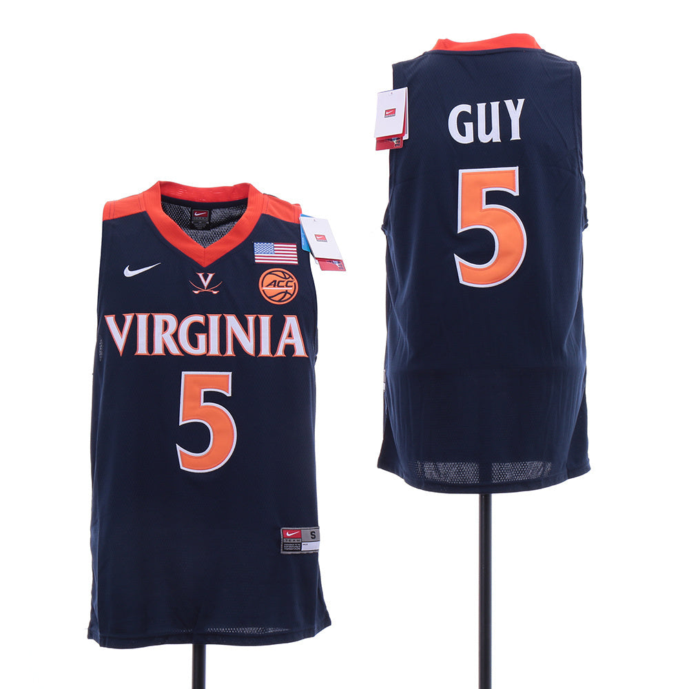 Virginia Cavaliers #5 Kyle Guy College Football Jersey football jersey product view 1