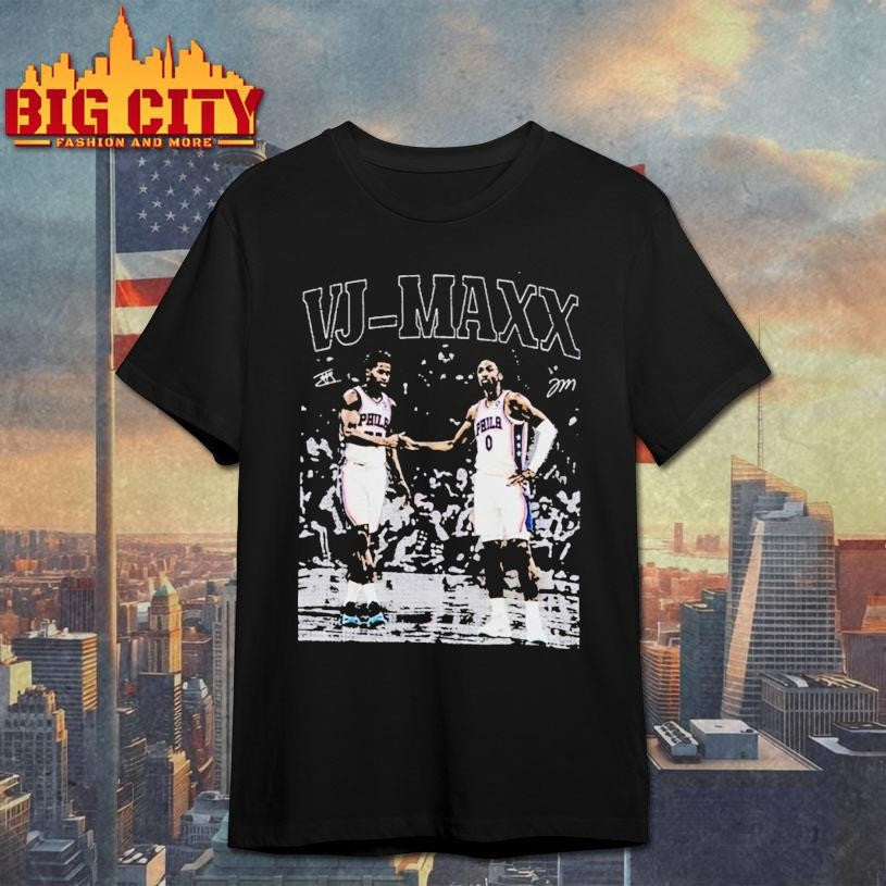 Vj Maxx Edgecombe And Tyrese Maxey Shirt Unisex T-shirt, Sweatshirt, Hoodie, Long Sleeve Tee - T-Shirt, Sweatshirt, Hoodie