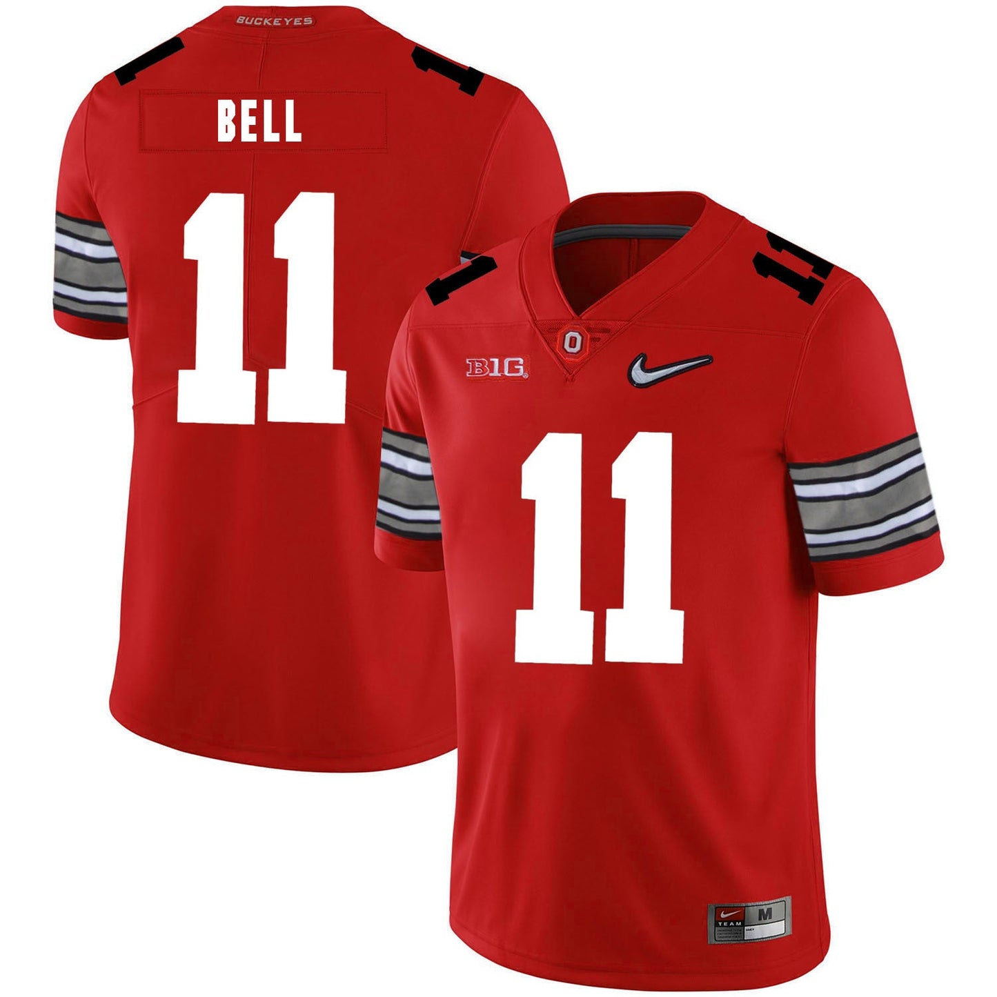 Vonn Bell 11 Diamond Red College Football Jersey football jersey product view 1