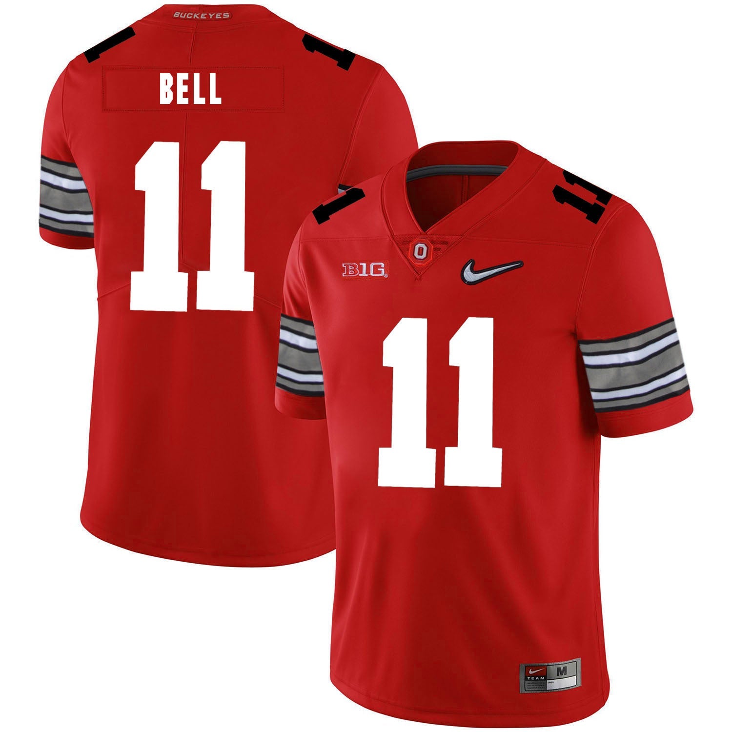 Vonn Bell 11 Diamond Red College Football Jersey football jersey product view 1