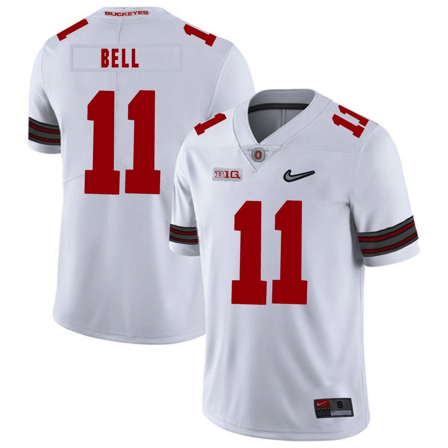 Vonn Bell 11 Diamond White College Football Jersey football jersey product view 1