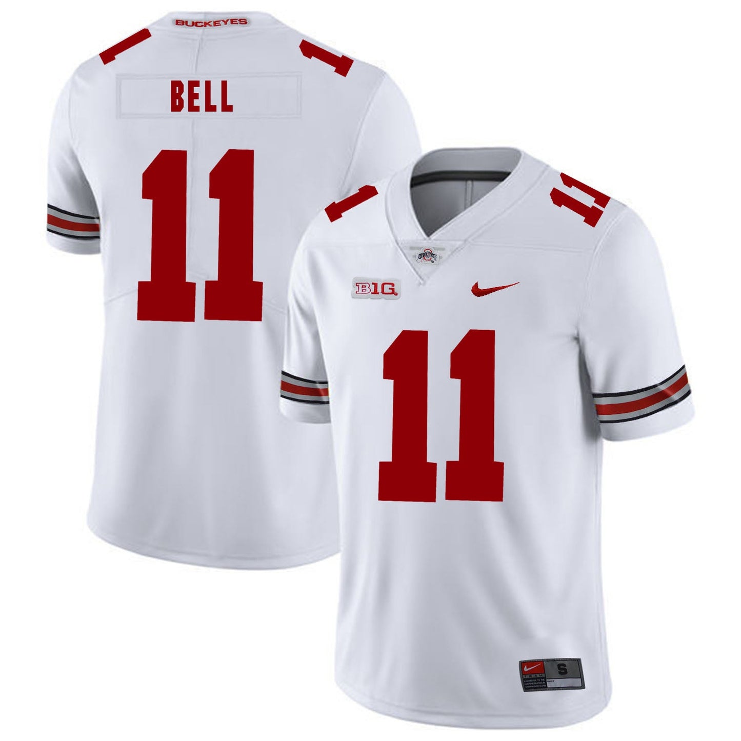 Vonn Bell 11 White College Football Jersey football jersey product view 1