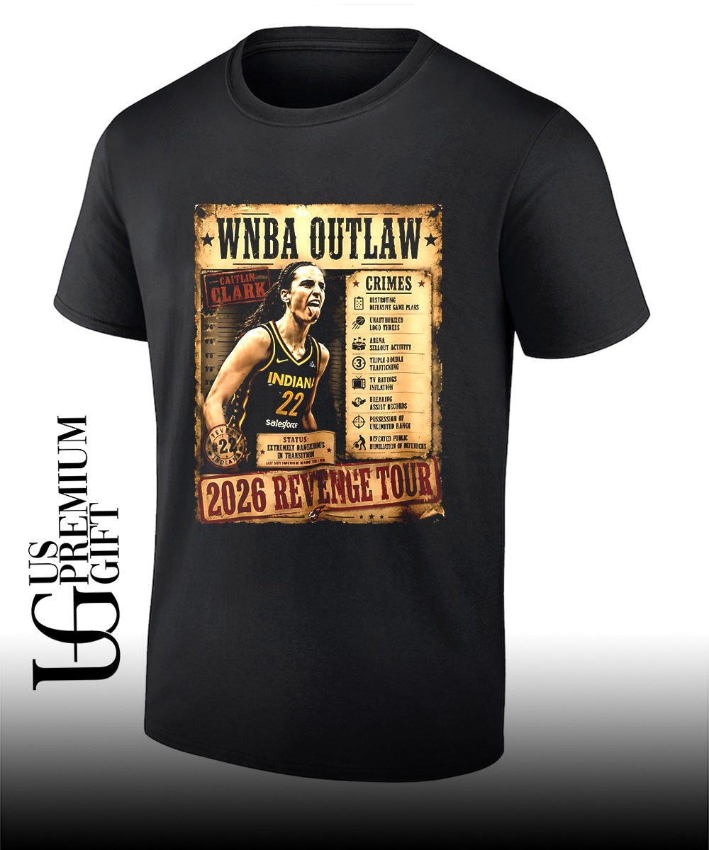 WNBA Outlaw Caitlin Clark Indiana Fever WNBA 2026 Revenge Tour vintage shirt Unisex T-shirt, Sweatshirt, Hoodie, Long Sleeve Tee - T-Shirt, Sweatshirt, Hoodie