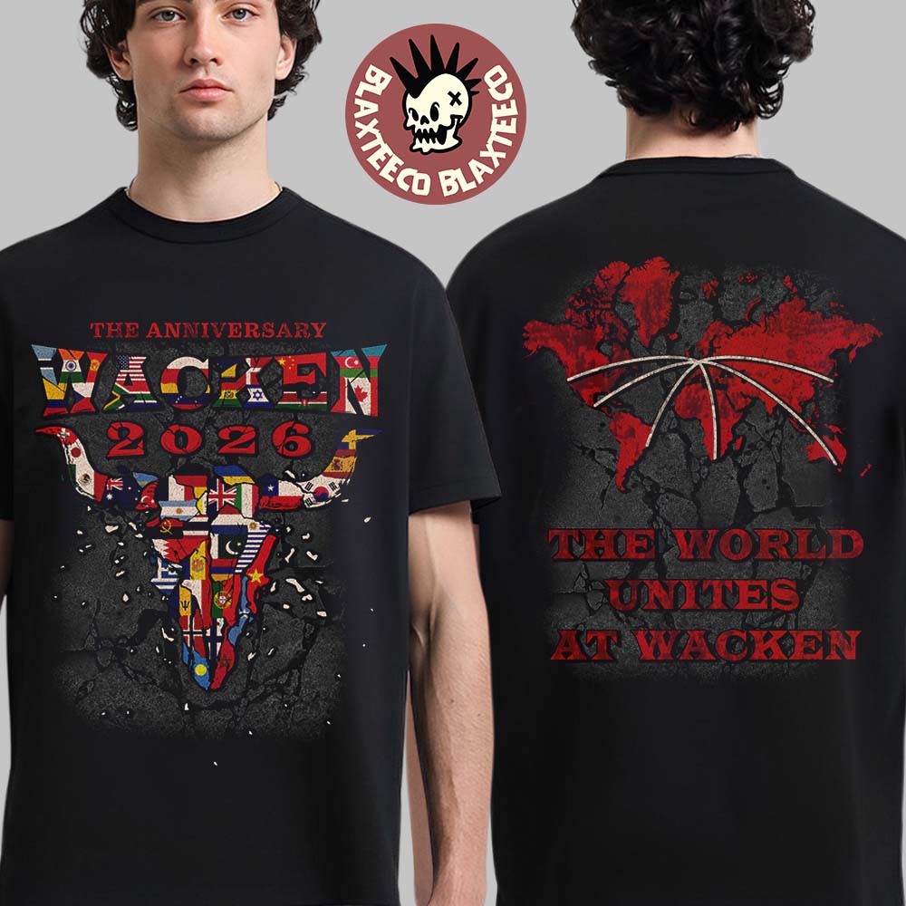 Wacken Open Air 2026 Festival The Anniversary Merch World Unites T-Shirt Unisex T-shirt, Sweatshirt, Hoodie, Long Sleeve Tee - T-Shirt, Sweatshirt, Hoodie