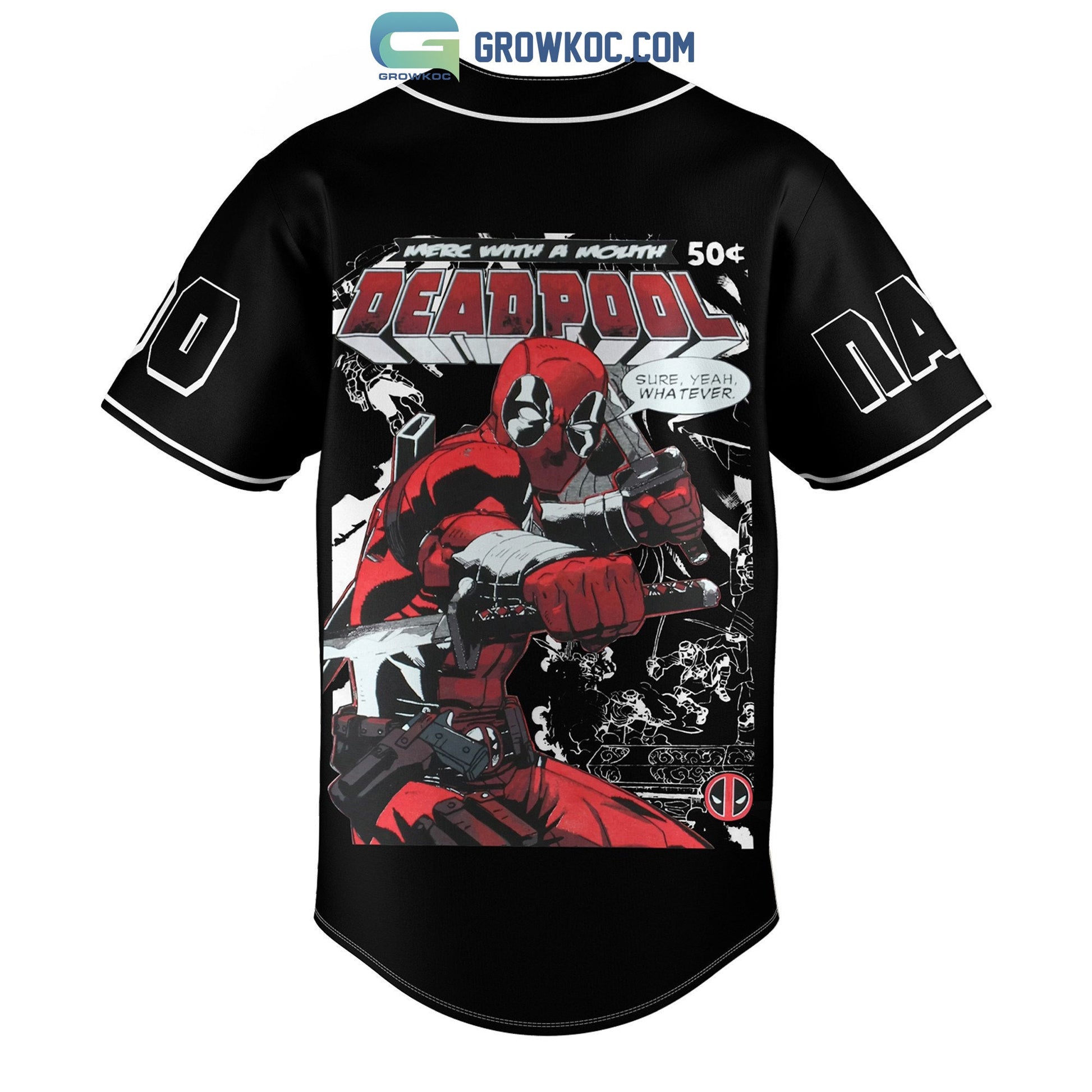 Wade Wilson’s Merc With A Mouth Deadpool Personalized Baseball Jersey baseball jersey product view 3