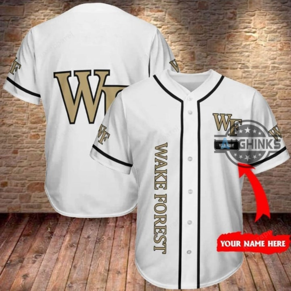 Wake Forest Baseball Jersey All Over Printed Wake Forest Demon Deacons Baseball Uniform Custom Name Wf Unisex Jersey Shirts For Men Women NEW baseball jersey product view 1