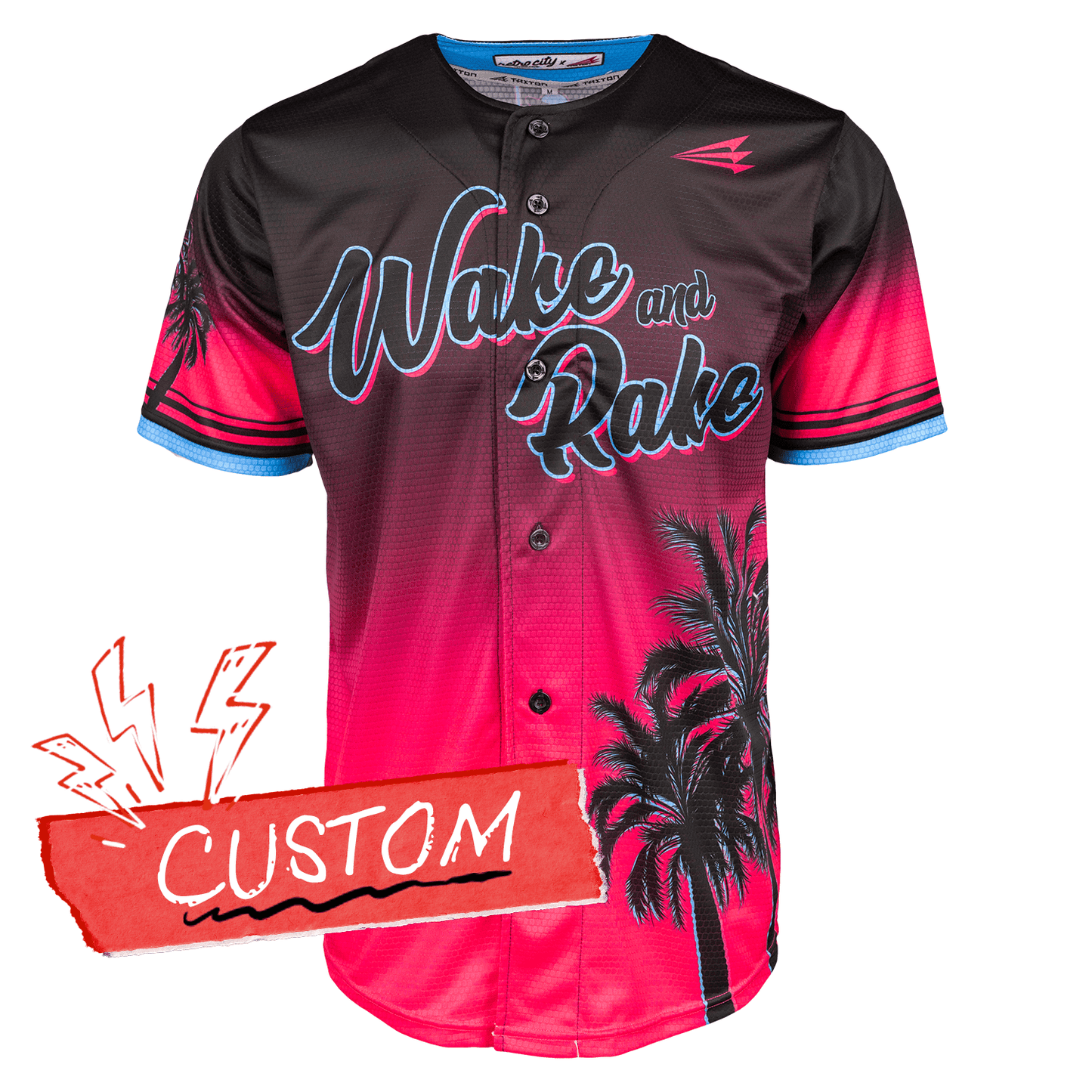 Wake and Rake Lifestyle Baseball Jersey *CUSTOM* baseball jersey product view 1