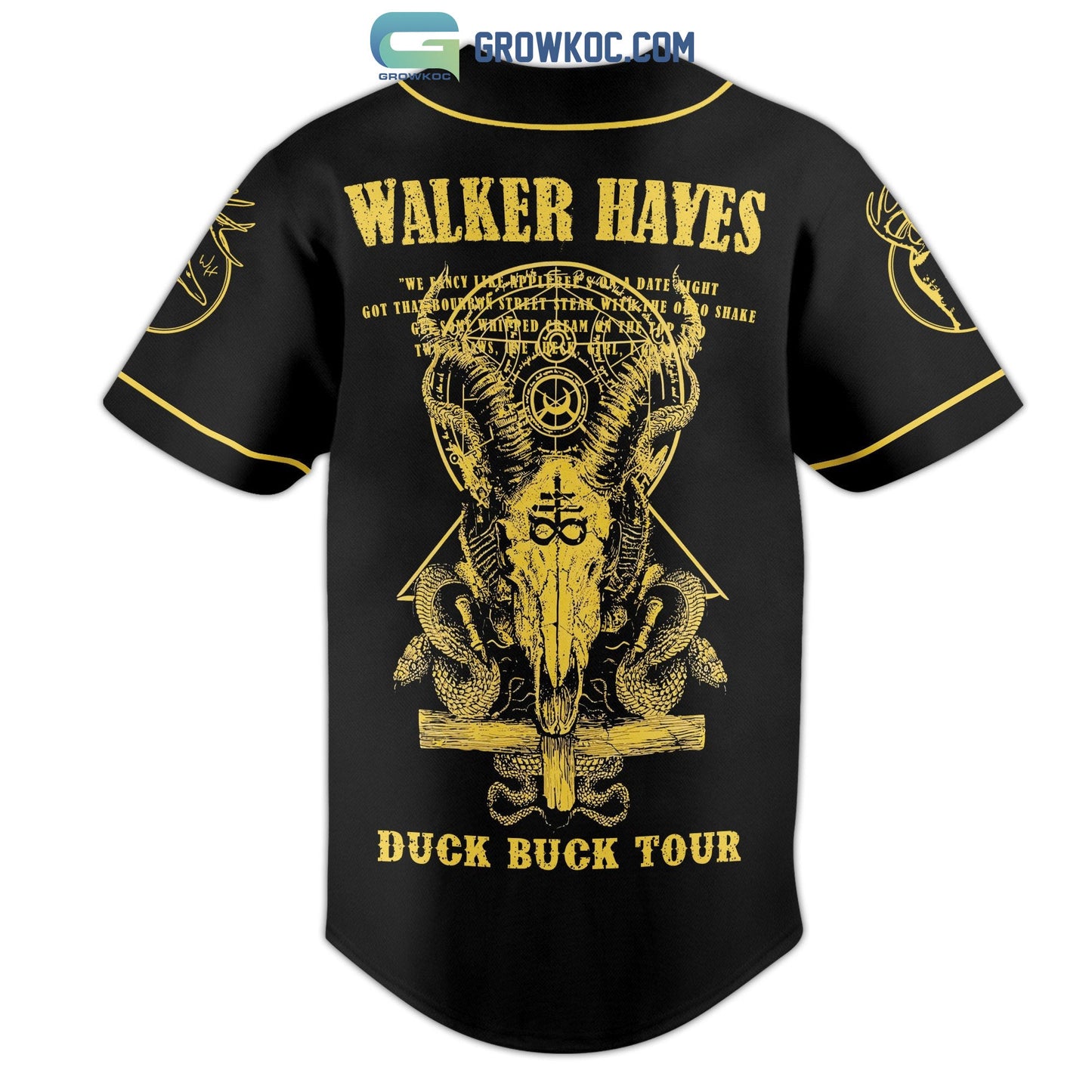 Walker Hayes Duck Buck Tour 2023 Baseball Jersey baseball jersey product view 3