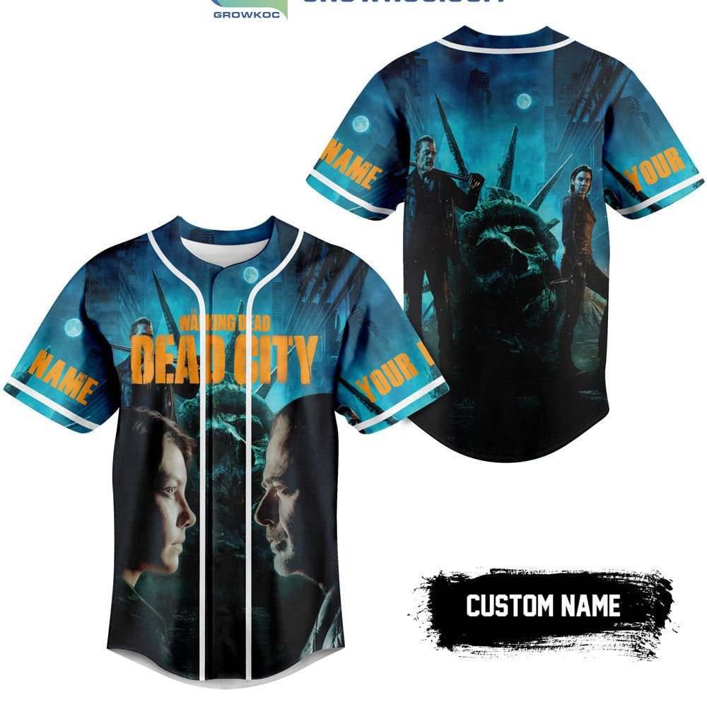Walking Dead City Personalized Baseball Jersey baseball jersey product view 1