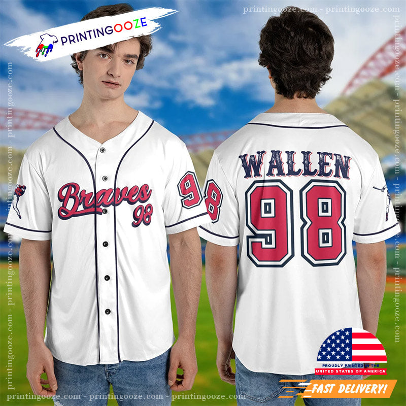 Wallen 98 Braves Baseball Jersey Shirt baseball jersey product view 2