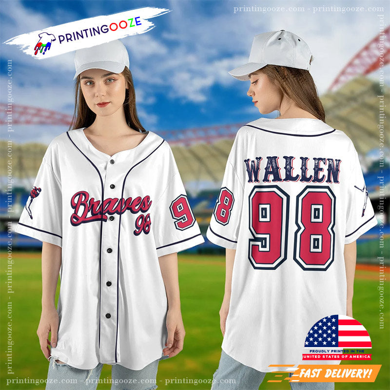 Wallen 98 Braves Baseball Jersey Shirt baseball jersey product view 1