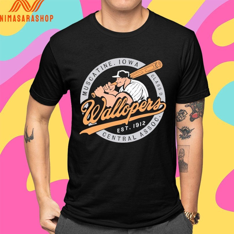Wallopers Muscatine Iowa Class Est 1912 Central Assoc - Adult & Kids T-Shirts, Sweatshirts & Hoodies apparel design preview 4